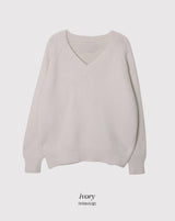 #Pure Basic V-neck Loose Fit Knit (3color)