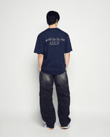 25FW BORDER LINE BASIC LOGO SHORT SLEEVE T-SHIRT DARK NAVY