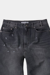 エイジスプラッターカーペンターデニムパンツ(Washed Black)