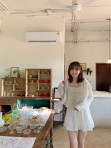 小花柄シフォンキャミソール