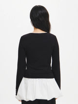 LACE ROUND NECK T-SHIRT