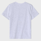 キャンパスラバーウィズスタークルーネックライトグレーウィメンズショートスリーブTシャツ [For women]