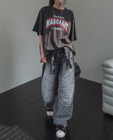 インポートリベットバルーンデニムパンツ