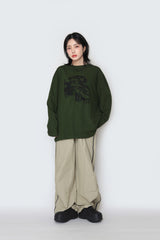 Wave Lettering Long Sleeve T-Shirt