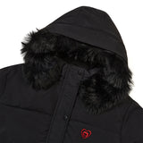 Fur Trimming Crop Hoodie Puffer Jacket_(2 Colors)