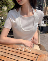 [MADE] Myun layered short‑sleeve knit