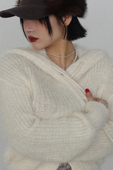 スムージー ニット フーディー カーディガン (5COLORS!)