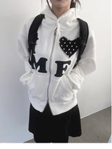 Love me!♥ フードジップアップ (2color)
