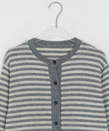 [BAONHAUS] Lorenine Frill Stripe Cardigan