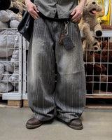 Randy Striped Washed Curved Denim