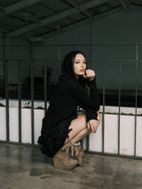 STUD HOODIE (BLACK)
