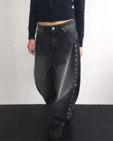Stud denim pants