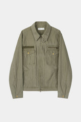 ビンテージウォッシュド5ポケットワークジャケット (Washed Khaki)