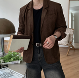 Look Hour Vintage Suede Overfit Blazer Jacket