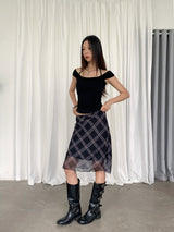 Prepy Midi Flared Skirt
