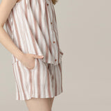 SNOWDROP linen shorts [st.red]