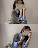 Minro Shirt Knit & Skirt Set