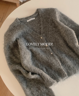 Jewel Mohair Knit Cardigan (2color)