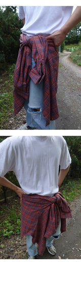 COUPLE OVER FIT CHECK SHIRTS (3COLORS!)