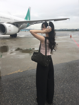 Button Ruffle Pants