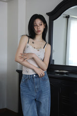 Flower Mesh Blanc Sleeveless