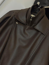 ASCLO Saint Double Collar Leather Jacket (2color)