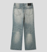Marl flare denim pants