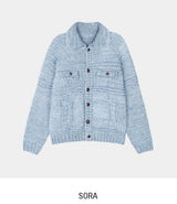 [wool20%] Ellie Bokashi handmade knit cardigan