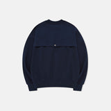 Open back sweat shirt / Navy
