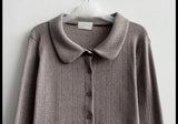 Ronnie Punching Collar Snap Punching Knit Cardigan