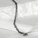ss-Original mask chain necklace_black silver