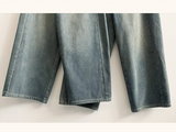 Teen Zanstripe washing denim wide pants [Long & Short]