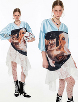 IN STOCK | I Love White Dog and Cat oversized T-shirt