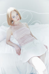 ECHO PLEATS SKIRT (SS ver.) white