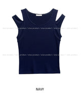 Chief double strap ribbed sleeveless