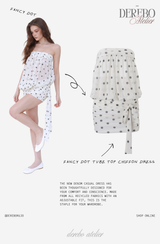 Fancy Dot Tube Top Chiffon Dress