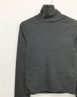 Ray Striped Turtleneck T-shirt (4 Colors)