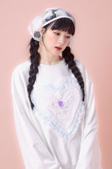 フルラブフリルスウェットシャツ[Ivory]
