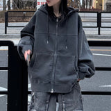 ピグメントパネルジップアップフーディ