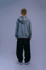LETTERING HOODIE - GRAY