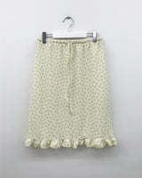 Tulle floral frill midi skirt (2color)
