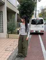 ピンストライプワイドネック長袖(3C)