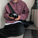 アーバンブルックリンエンブロイダリーピグメントウォッシングオーバーフィットフーディ
