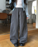 Teak Rivet Pocket Balloon Cotton Pants
