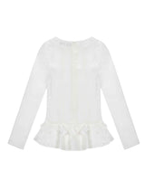 グロッシーフリルトップス _ WHITE