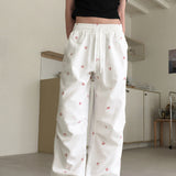 Melin Ballet Core Ribbon Embroidery Wide Two-Way Pants