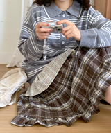 ソルベロングチェックスカート