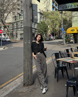 Compact cashmere round cardigan/5 colors