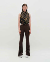 Half&Half Plaid Square Scarf 95 _ BEIGE