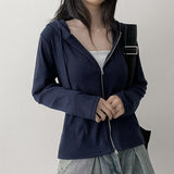 Slim Fit Ribbed Hoodie Zip-up, Daily Slim Hoodie Zip-up (3 colors)
